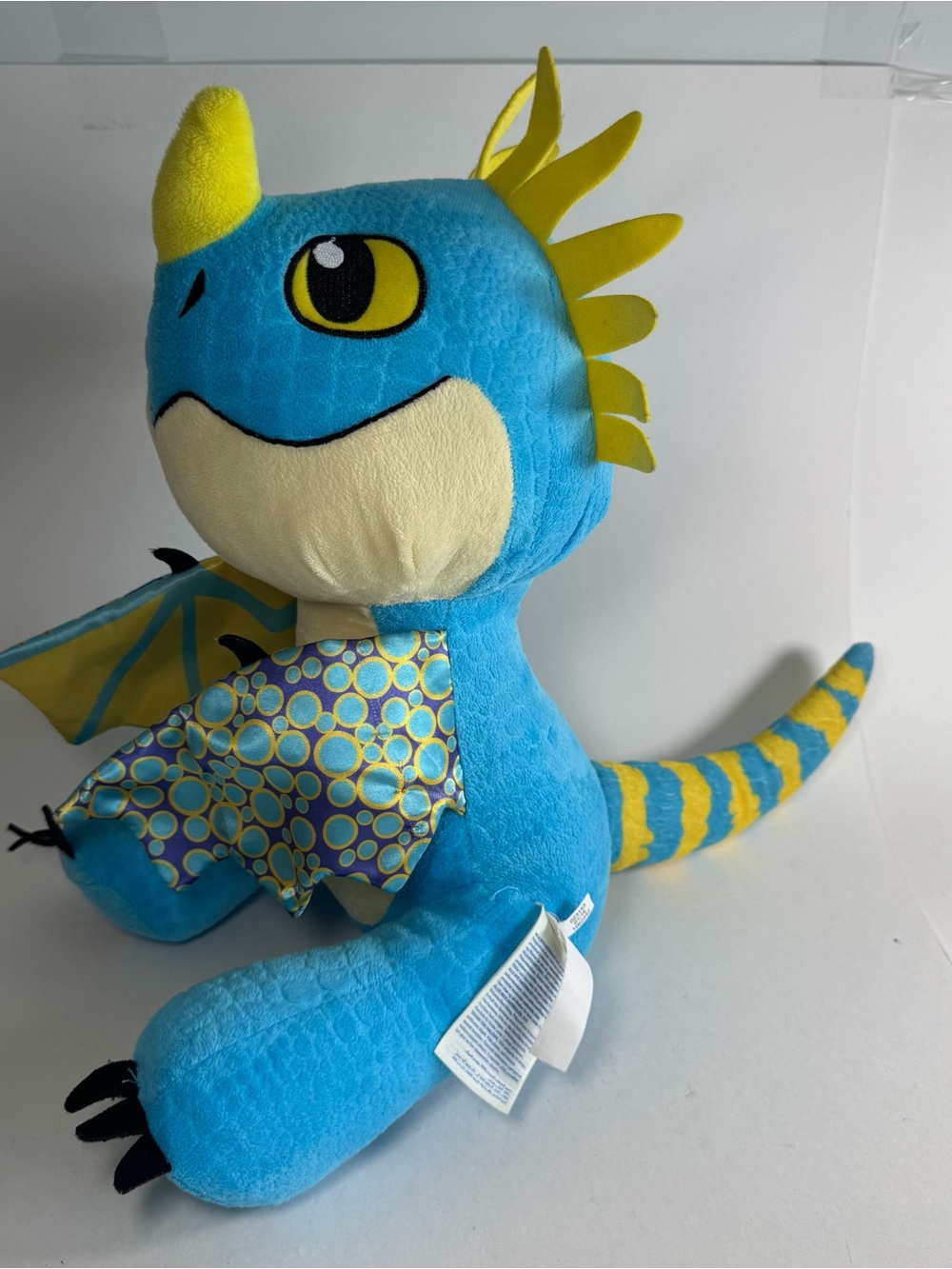 Build A Bear Plush How To Train Your Dragon Stormfly Blue Yellow 14" 2016 Sound